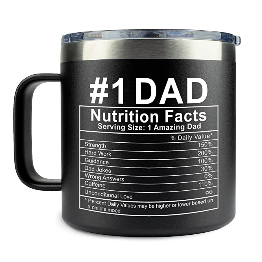 Gifts For Dad from Daughter, Son, Kids, Wife – Funny Gifts for Fathers Day – Birthday Gifts for Dad, Men, Husband, New Dad, Dad To Be, Step Dad – Gag Gifts Ideas for Father – 14oz Dad Coffee Mug