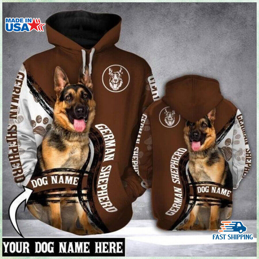 Personalized German Shepherd Dog Gift Dog Lover 3D Hoodie All Over Print S-5XL