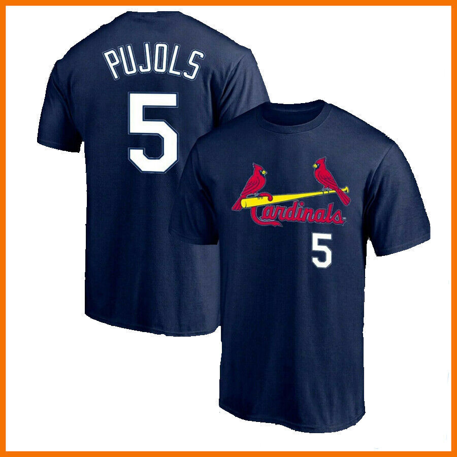 HOT!!! NEW Albert Pujols #5 St. Louis Cardinals MVP Player Name & Number T-shirt