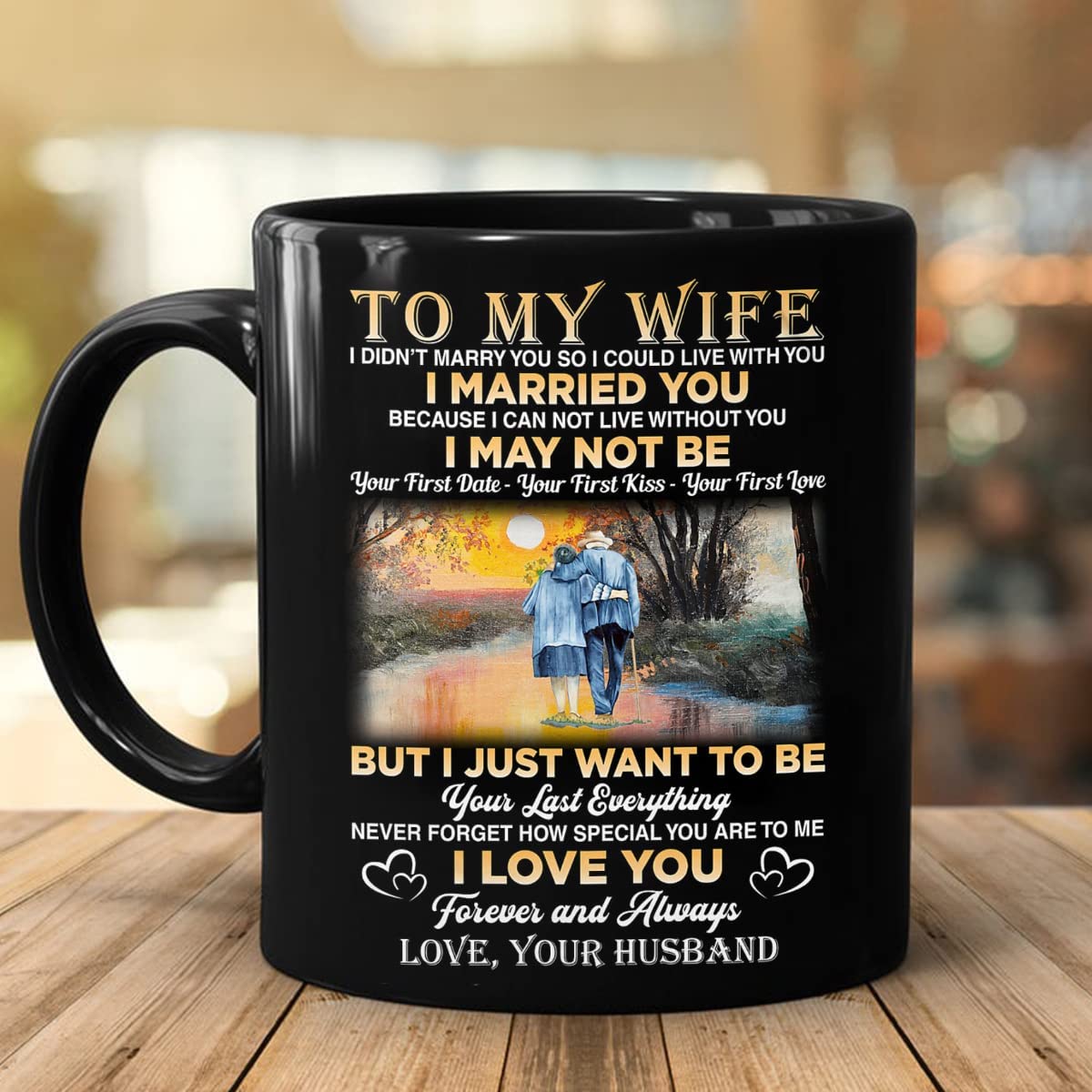 Accent, To My Wife From Husband Mug – For Couple on Anniversary (Black)