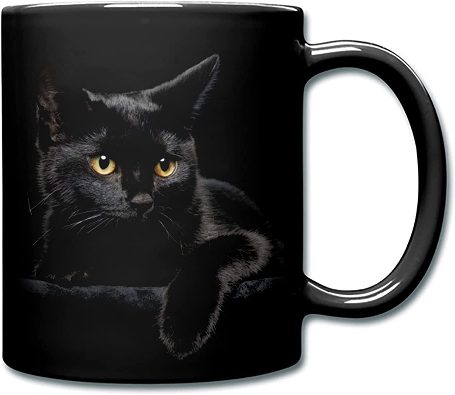 Black Cat Coffee Mug, Ceramic Coffee Mug, Cute Cat Lover Gift, Cute Cat Coffee Mugs Gift for Cat Lovers