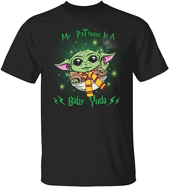 Baby Yoda My Patronus is Baby Yoda Funny Unisex Gift T-Shirt Shirt Gift for Men Women Yoda T-Shirt
