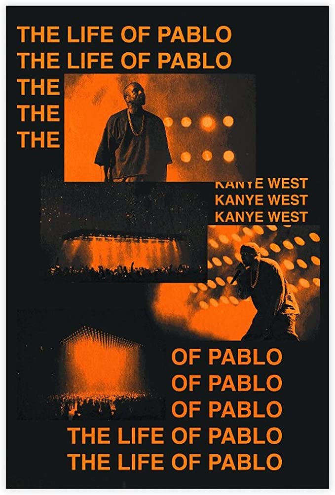 Kanye_West The Life of Pablo Poster Rap Hiphop – Art Wall Poster (Paper Poster No Frame, 24 x 16)