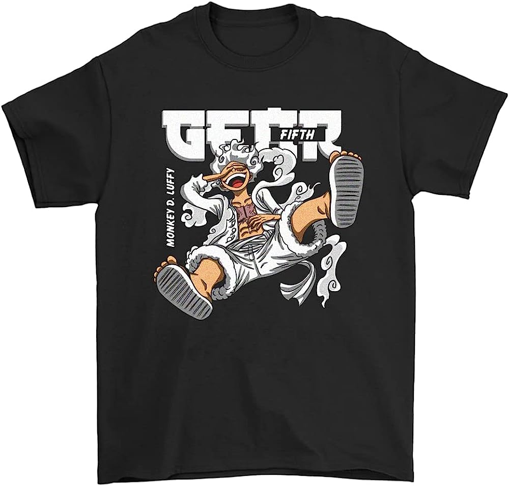 Anime Luffy Shirt Monkey D Luffy T-Shirt OP Tees Gear 5 Shirt Hoodie Long Sleeve Tank Top (Design-1)