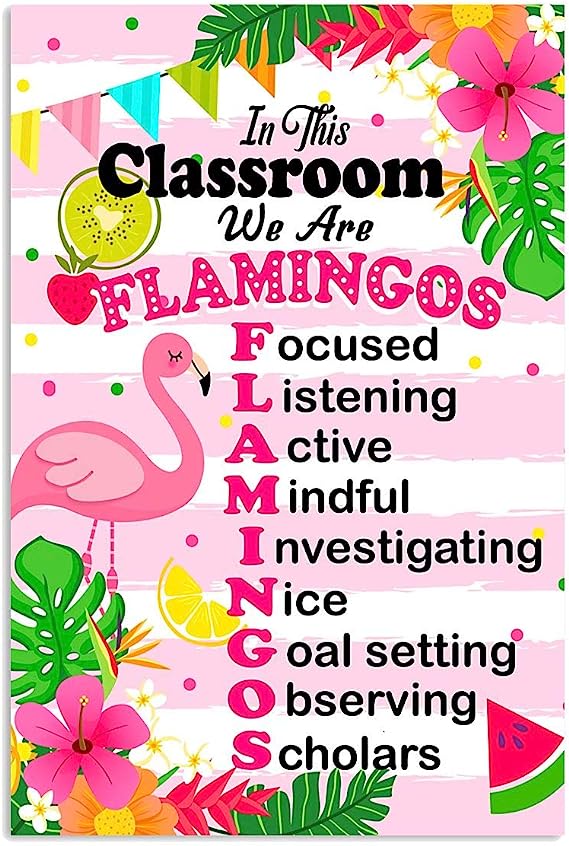 Generic Debra Benn In This Classroom Flamingos Poster, Poster Unframed Decor 16x24in, Classroom Poster, Wall Decor For Teachers, Explorer Poster School, Classroom Decor For Teachers