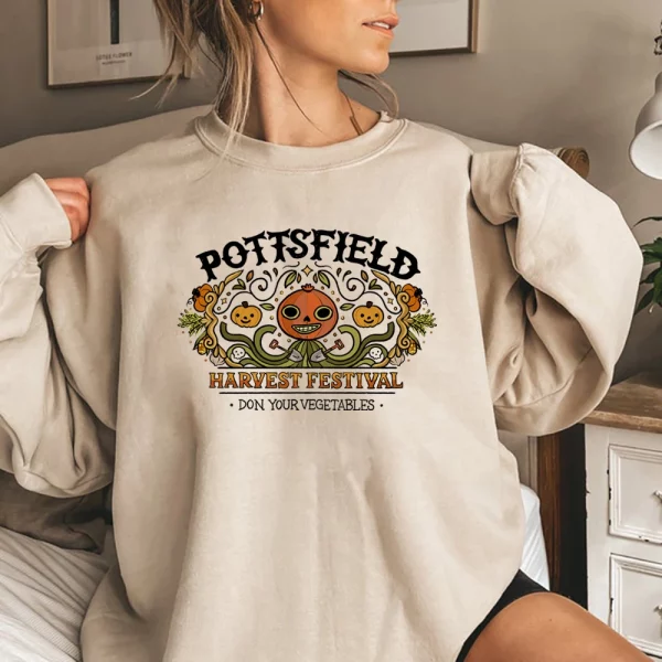 Pottsfield Harvest Festival Sweatshirt, Pottsfield Sweatshirt, Over The Garden Wall Sweater, Vintage Halloween Crewneck, Halloween Hoodies