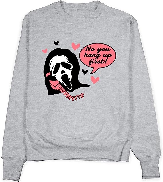No You Hang Up Sweatshirt, Ghostface Halloween Sweatshirt, Scream Movie Shirt, Ghostface Calling Sweatshirt