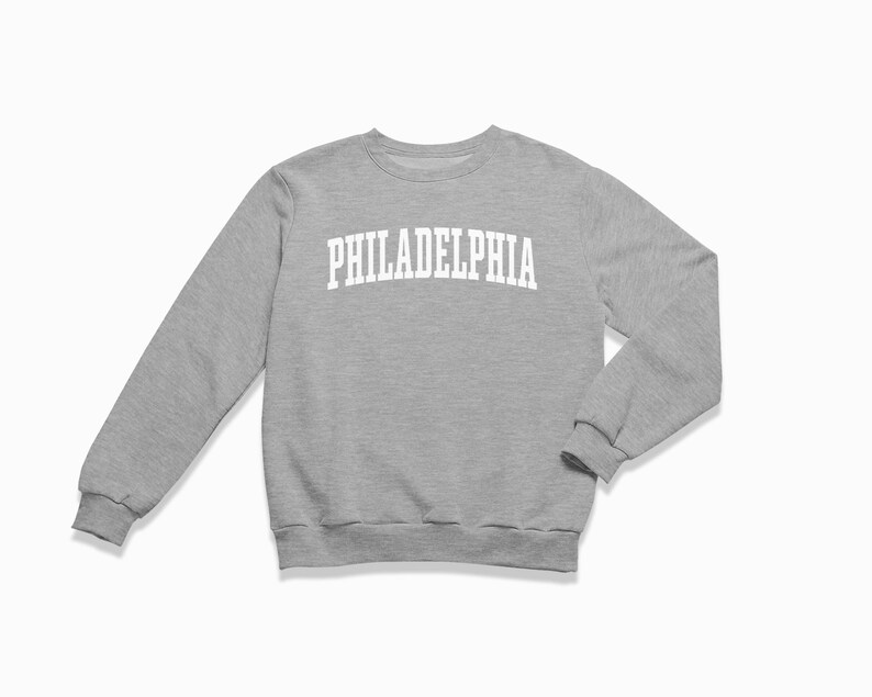 Philadelphia Sweatshirt | Vintage Style Philadelphia Football Crewneck Sweatshirt White